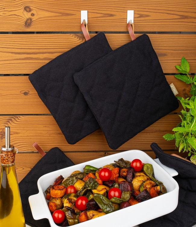 CHEF - pannenlap met pocket - 20x20cm - 8st - BBQ CUMIN