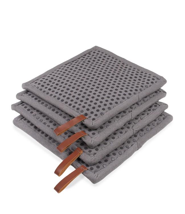 CHEF - pannenlap met pocket - 20x20cm - 8st - SIL.DOTS GRAPH