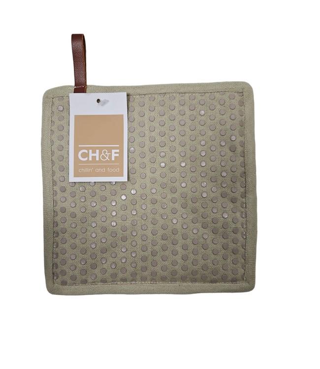 CHEF - pannenlap met pocket - 20x20cm - 8st - SIL.DOTS CANYO