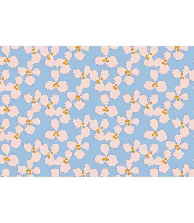 PLACEMAT - anti-slip - 30x45cm - 12st - POPPY BABY BLUE