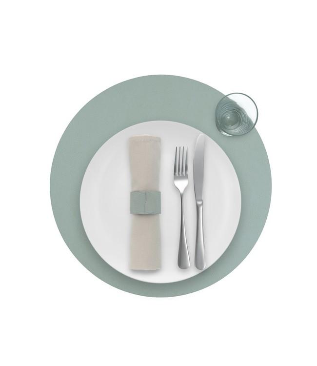 SKINNATUR - placemat circle - 38cm rond - 12st - ICY GREY