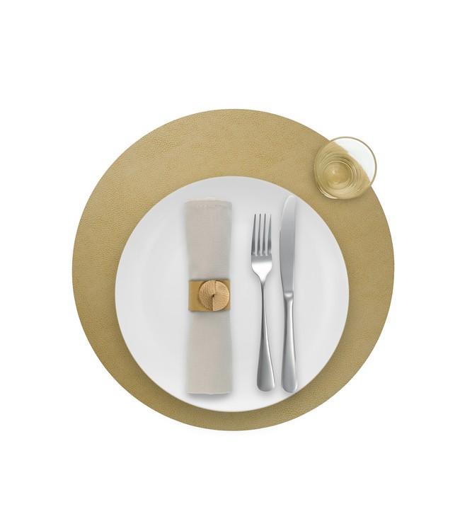 SKINNATUR - placemat circle - 38cm rond - 12st - GOLD