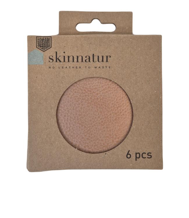 SKINNATUR - onderzetter circle - 10cm rond - 1set/6st - COPP