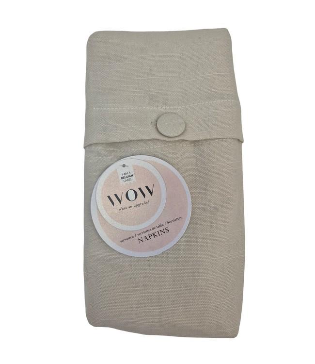 WOW - napkin - 45x45cm - 6sets/4pc - ESSENCE IVORY